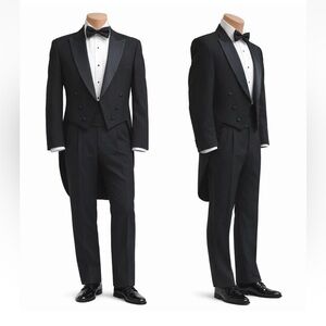 Classic Black Formal Tailcoat Tuxedo for Men